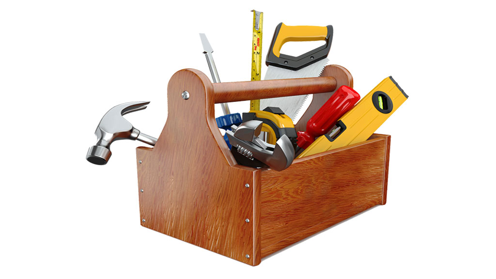 Набор для сборки мебели. Ящик для инструментов. Инструмент для сборки мебели. Инструменты плотника. Ручные столярные инструменты.