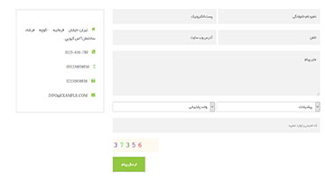 برگه حرفه ای تماس با ما